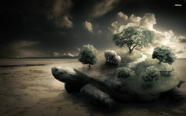 turtle-carrying-the-weight-of-nature-elephant-tree-digital-art-1920x1200-wallpaper404440